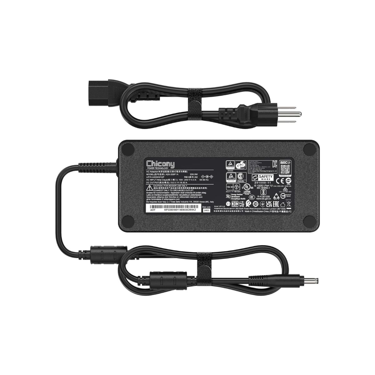 LENOVO - Cargador Acer  19.5V.  16.92A. 330W. 5.5 x 1.7   PREDATOR HELIOS