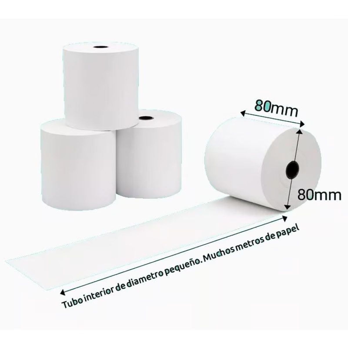 GENERICO - CONTOMETRO TERMICO 80mm x 80mt Negro (caja x 20 Rollo)