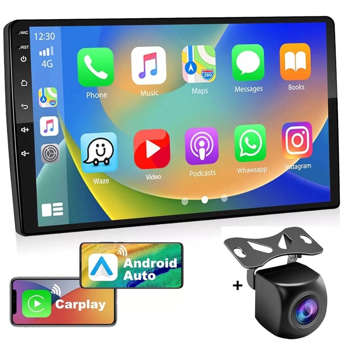 GENERICO - Autoradio Android 9 Pulgadas Carplay & Android Con Tv Apk