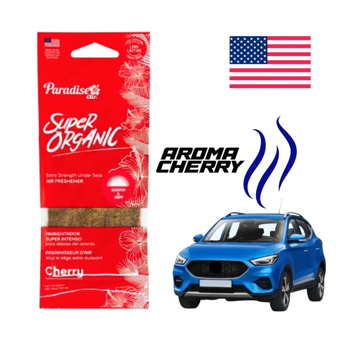 TECGO - AMBIENTADOR  PARADISE SUPER ORGANIC CHERRY