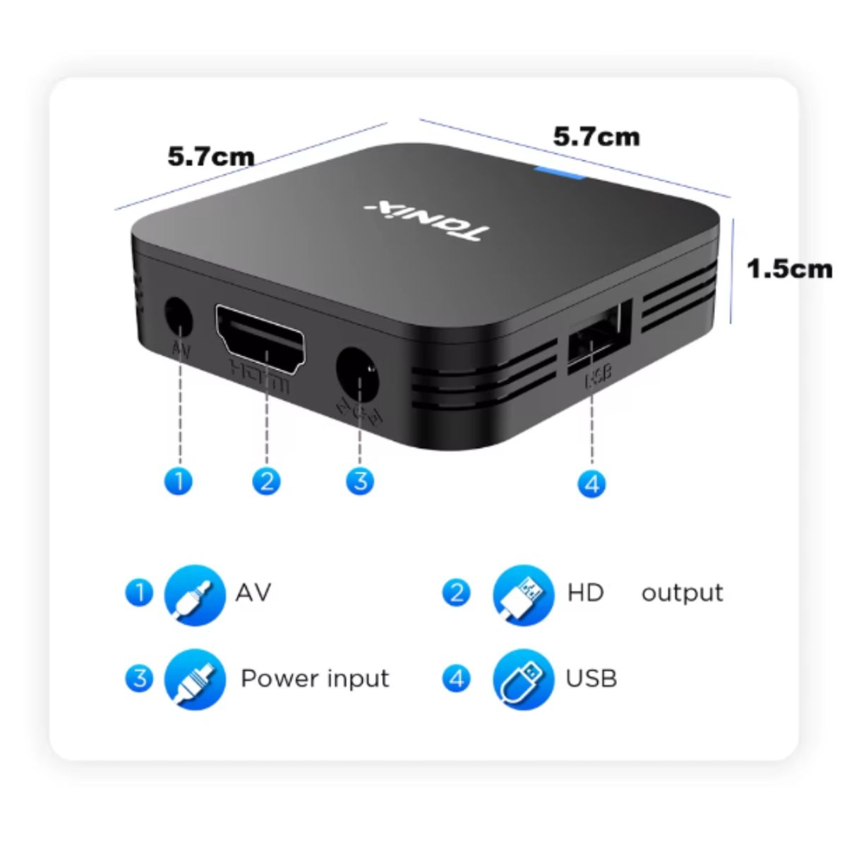 GENERICO - TV Box Mini Tanix TX1 Android 10.0 Allwinner H313 2.4G