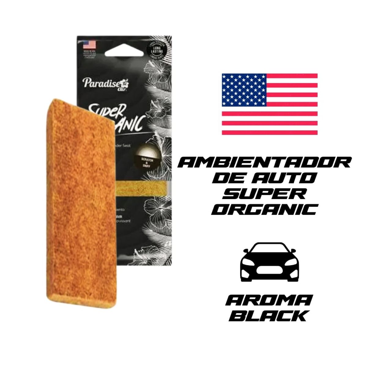 TECGO - AMBIENTADOR  PARADISE SUPER ORGANIC  BLACK