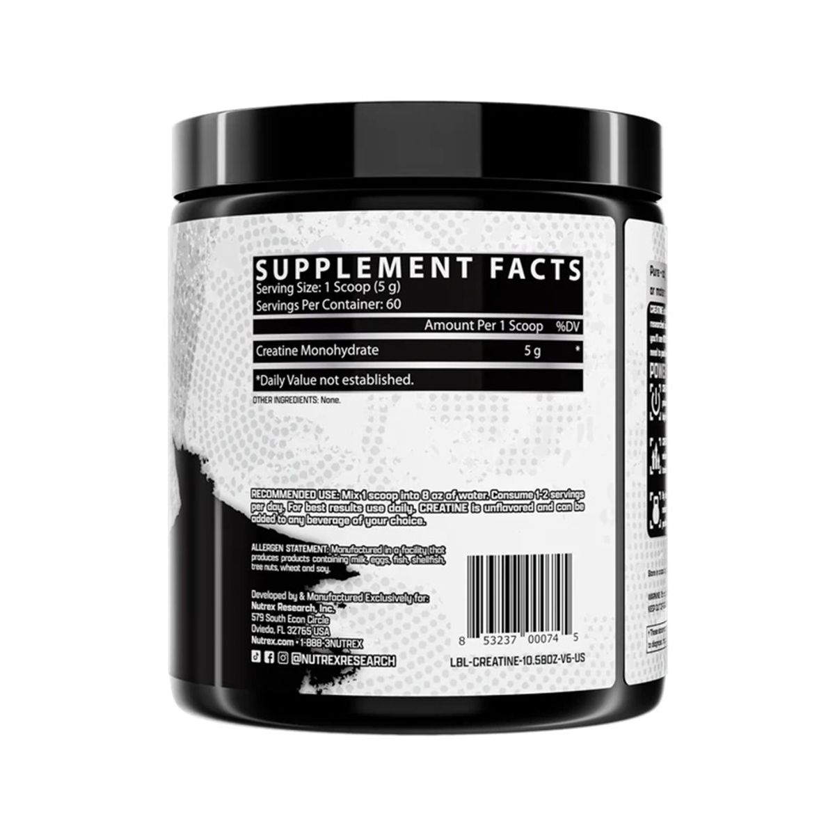 NUTREX RESEARCH - Creatina Nutrex 300Gr Monohidratada y Micronizada - Tienda Física