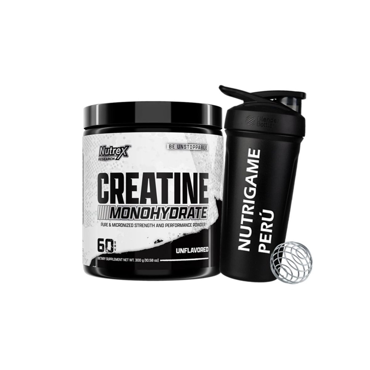 NUTREX RESEARCH - Creatina Nutrex 300Gr Monohidratada y Micronizada +Shaker
