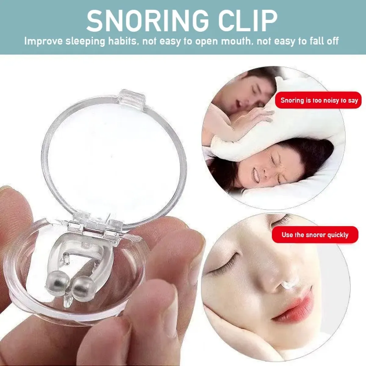 GENERICO - Clip Anti Ronquidos Dejar De Roncar Respira Mejor 2 pcs