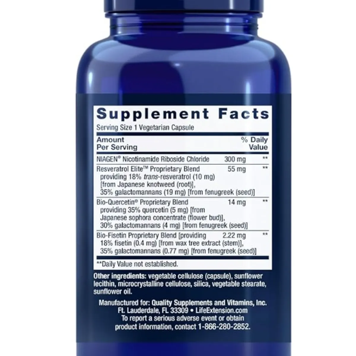 GENERICO - Resveratrol NAD 30 capsulas - Life Extension