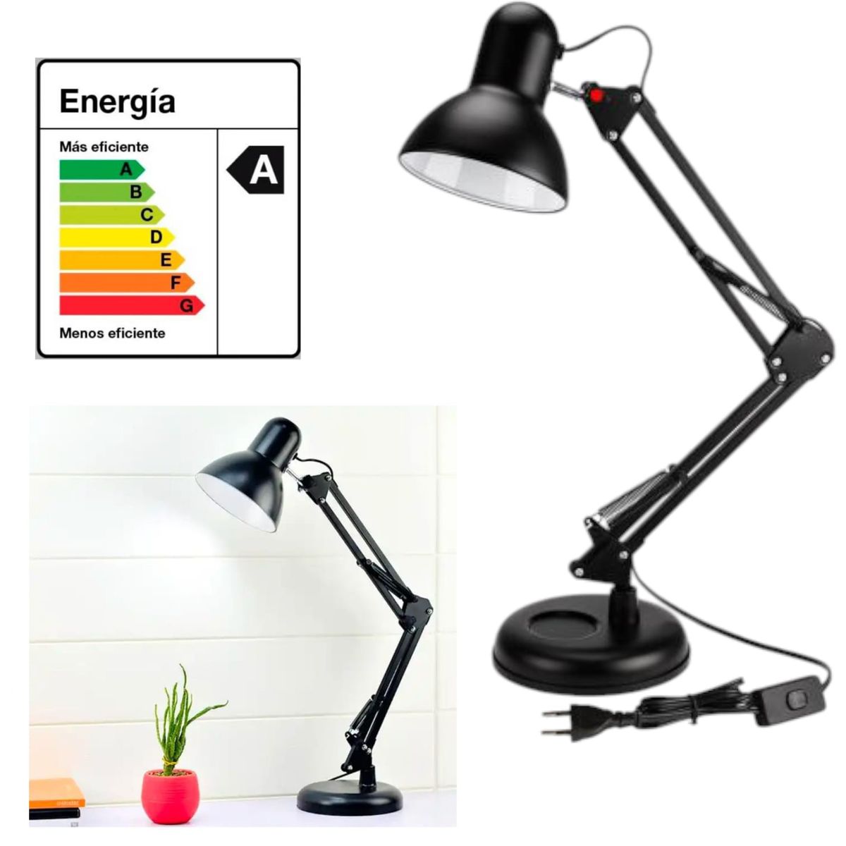 OEM - Lampara Led Escritorio o Mesa con Brazo Ajustable Regulable MT-811