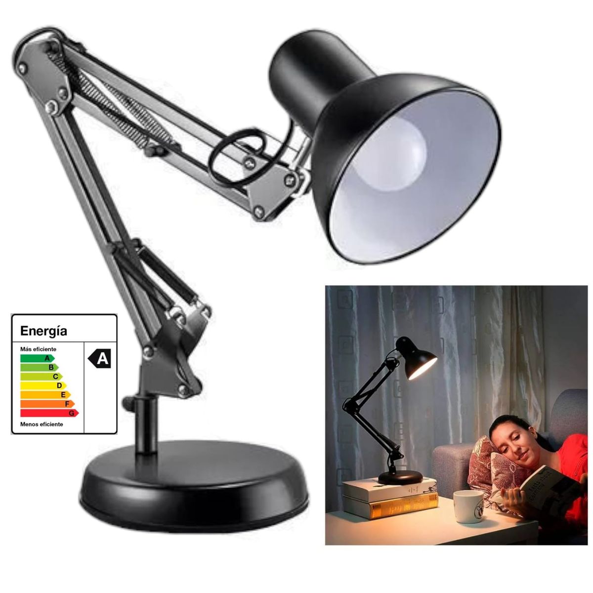 OEM - Lámpara Led Mesa Escritorio Brazo Flexible Vintage MT811