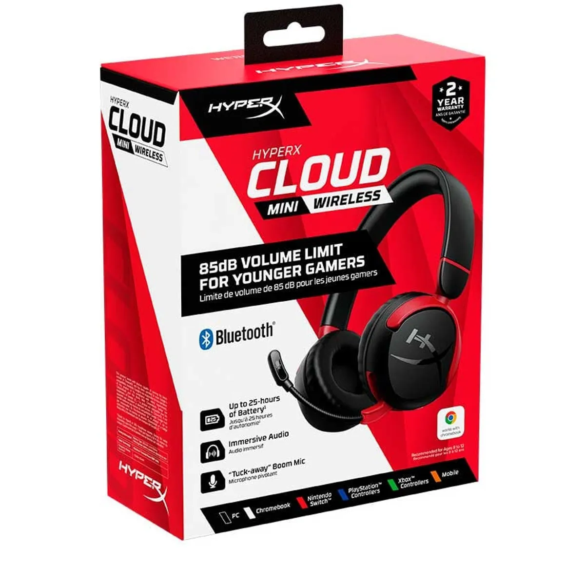 HYPERX CLOUD - Audifono HyperX Cloud Mini Kids Wireless Sonido seguro batería de 25 h