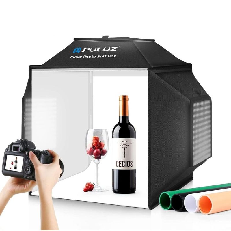 PULUZ - CAJA FOTOGRAFICA PULUZ 40x40cm 72 W Con Luz Lateral