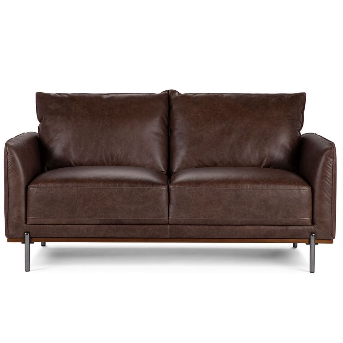 ROSEN - ROSEN SOFÁ WESTWOOD CUERO MORO 2 CUERPOS