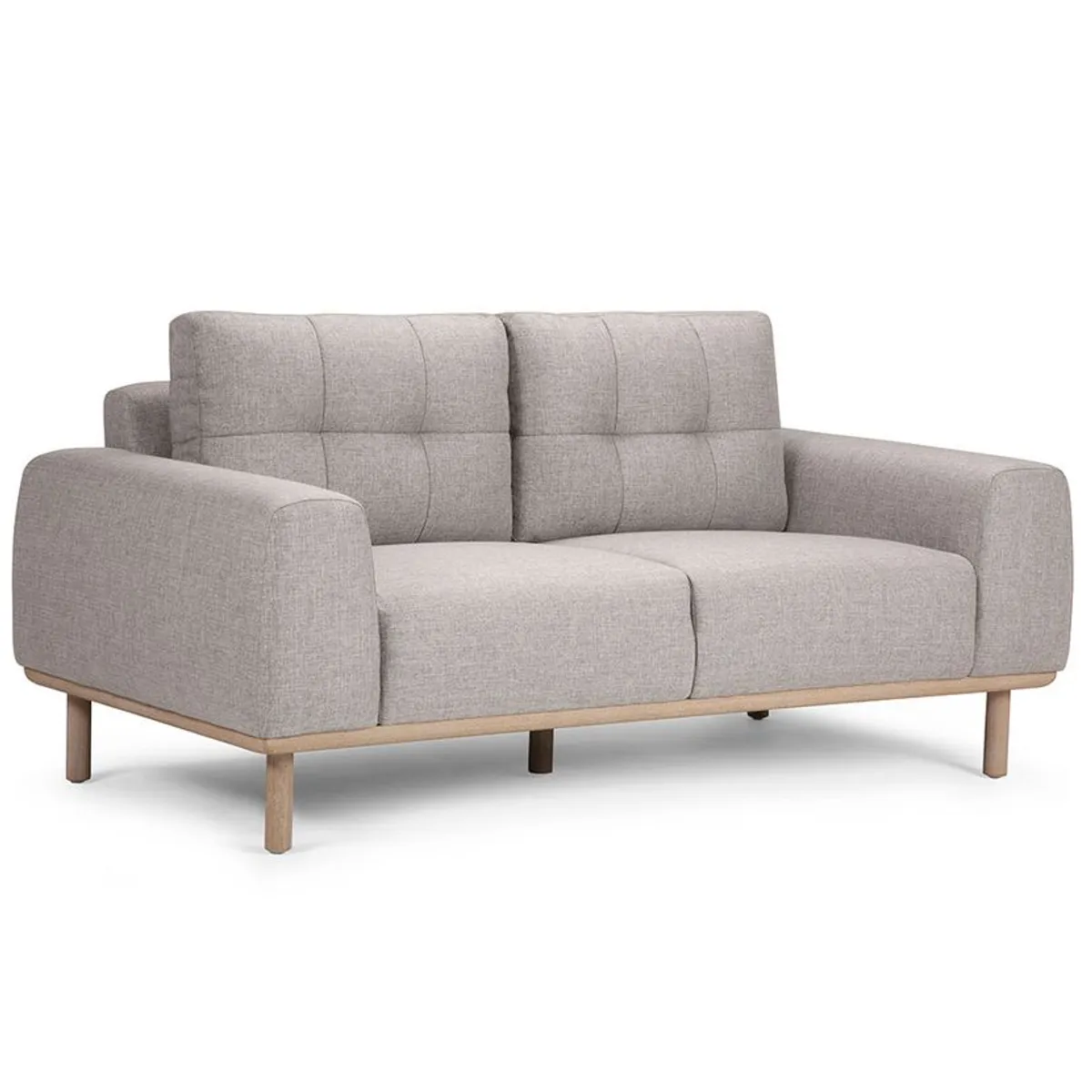 ROSEN - SOFA ROSEN  BIADA TELA  2 CUERPOS  GRIS PERLA