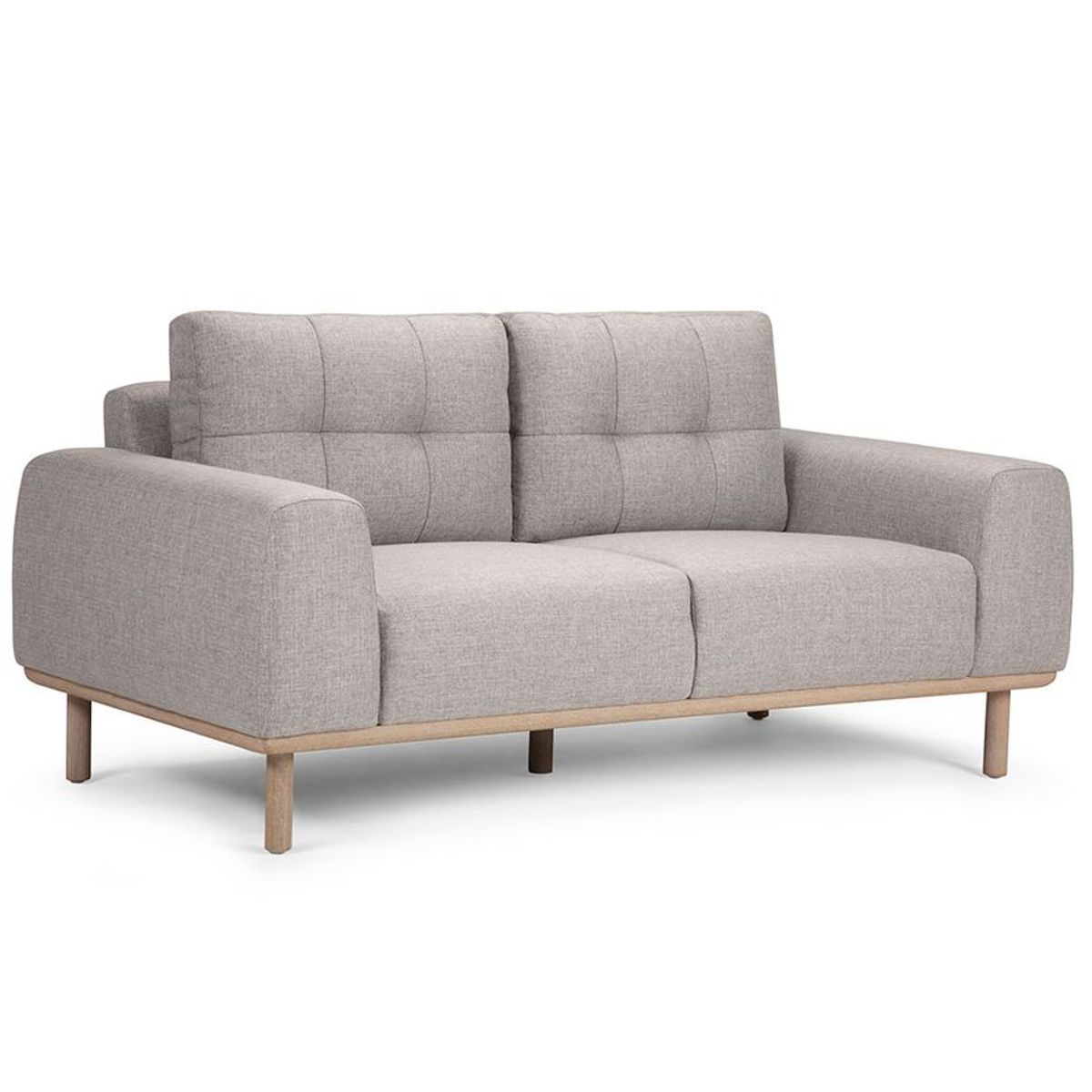 ROSEN - SOFA ROSEN  BIADA TELA  2 CUERPOS  GRIS PERLA