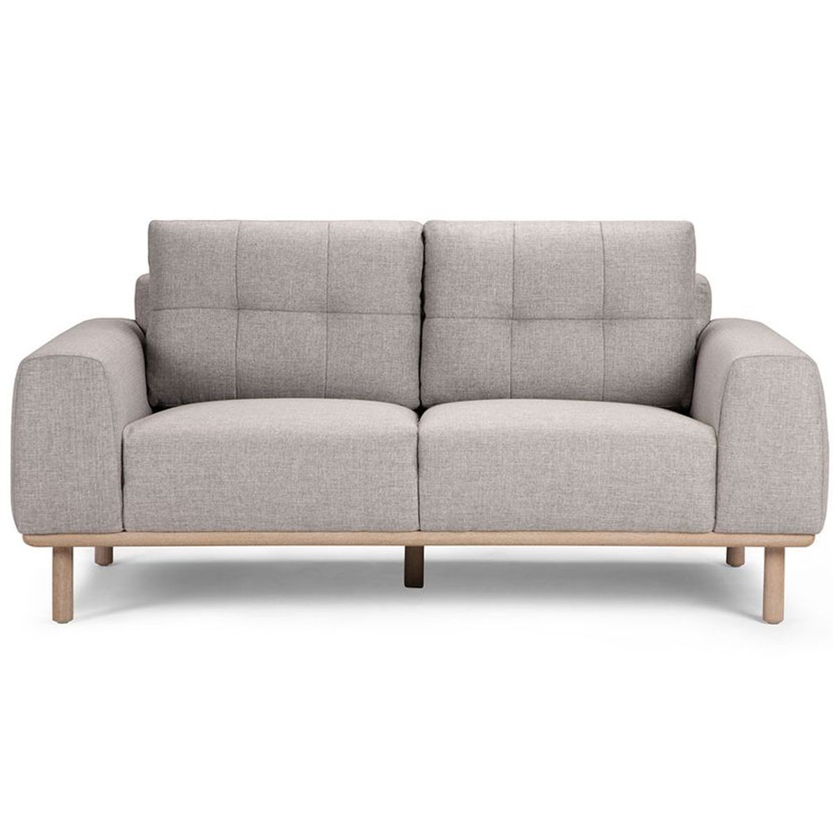 ROSEN - SOFA ROSEN  BIADA TELA  2 CUERPOS  GRIS PERLA