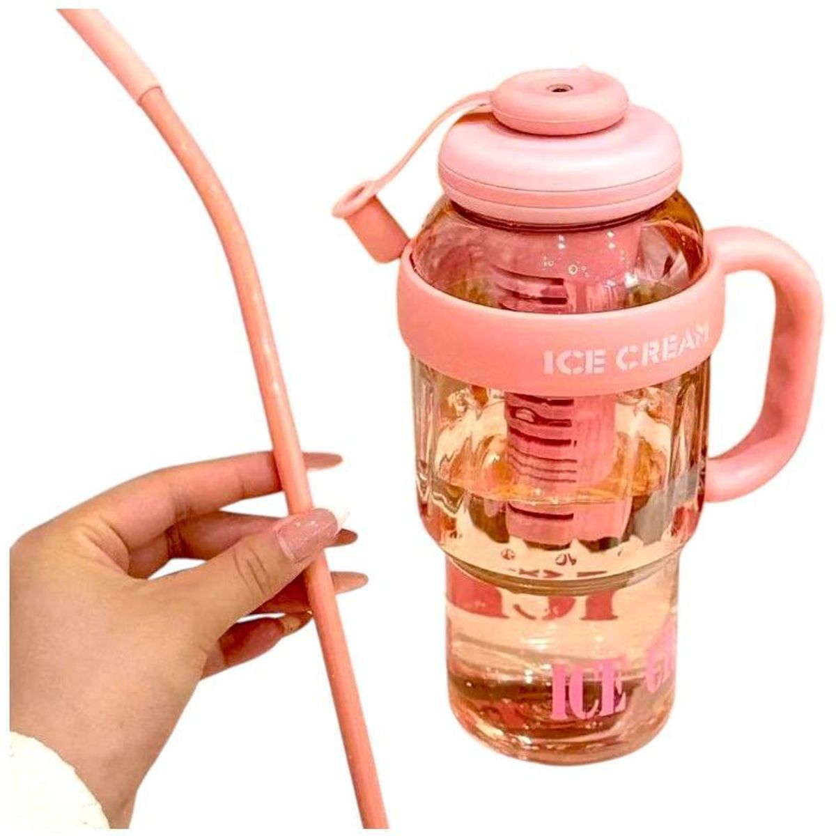 GENERICO - Mochila Kawaii porta laptop celeste con llavero y pines más botella