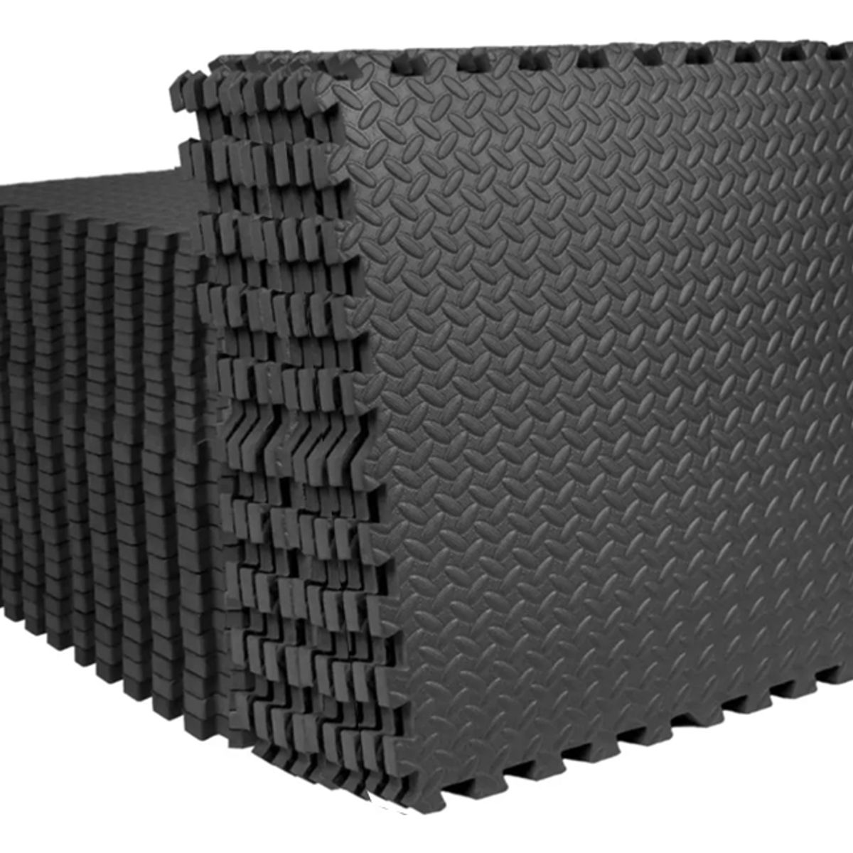 GENERICO - Pisos Eva Antigolpes Grueso 2,5 cm Grosor Negro