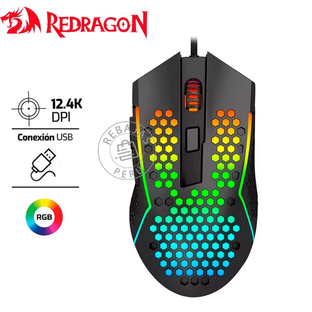 REDRAGON - Redragon Reaping M987-K BLACK  Precisión Ultraligera para Gamers Pro