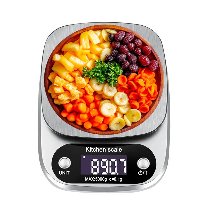 OEM - Balanza Gramera Digital Cocina 5kg con Plataforma de Acero Inoxidable