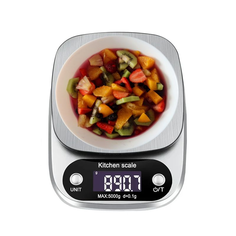 OEM - Balanza Gramera Cocina Digital 5kg con Plataforma de Acero Inoxidable