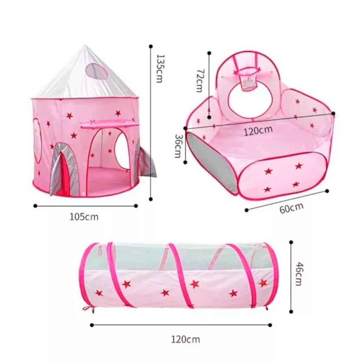 GENERICO - Circuito 3en1 Modelo Espacial Rosado