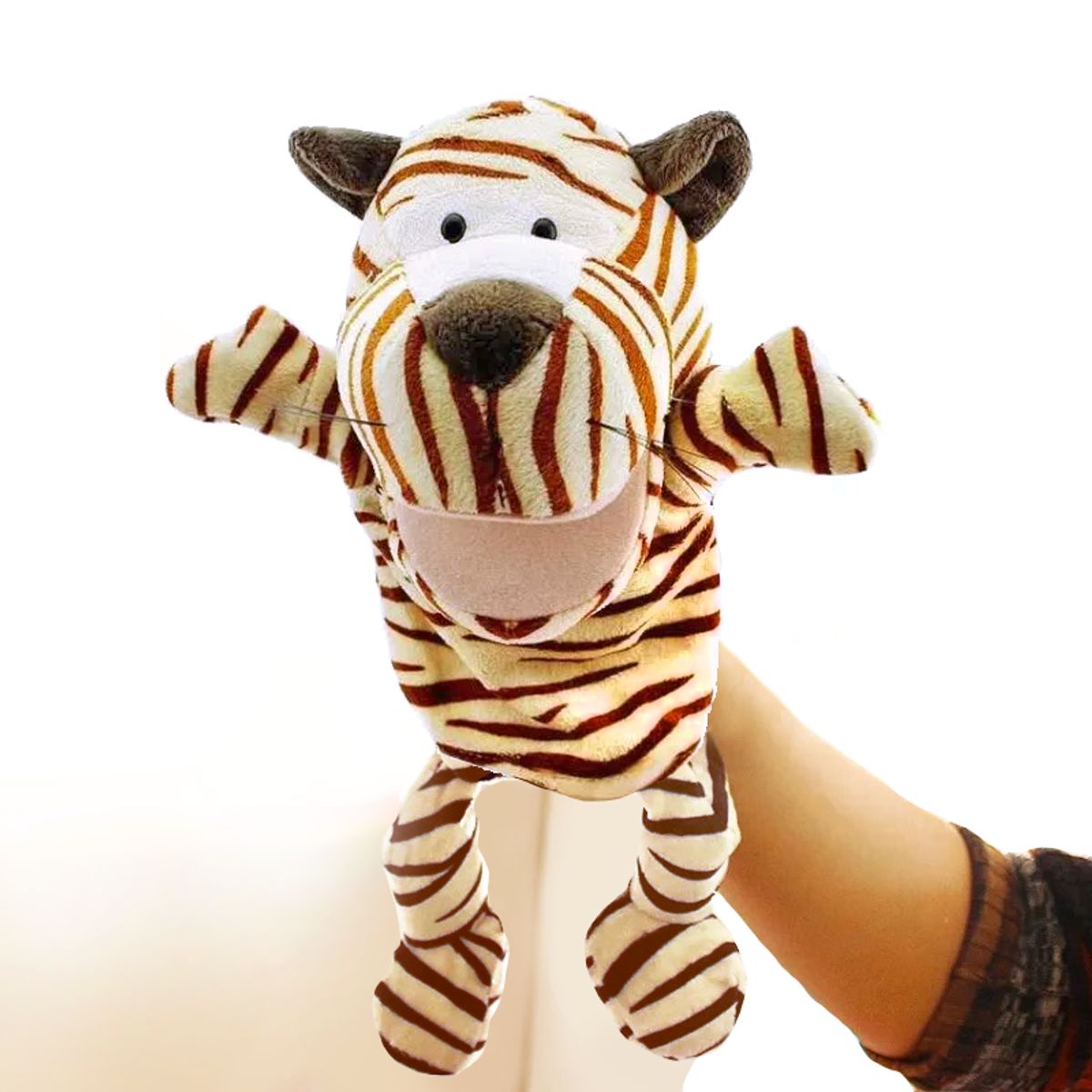 GENERICO - Titere Marioneta de Mano Tigre Amarillo con Patas