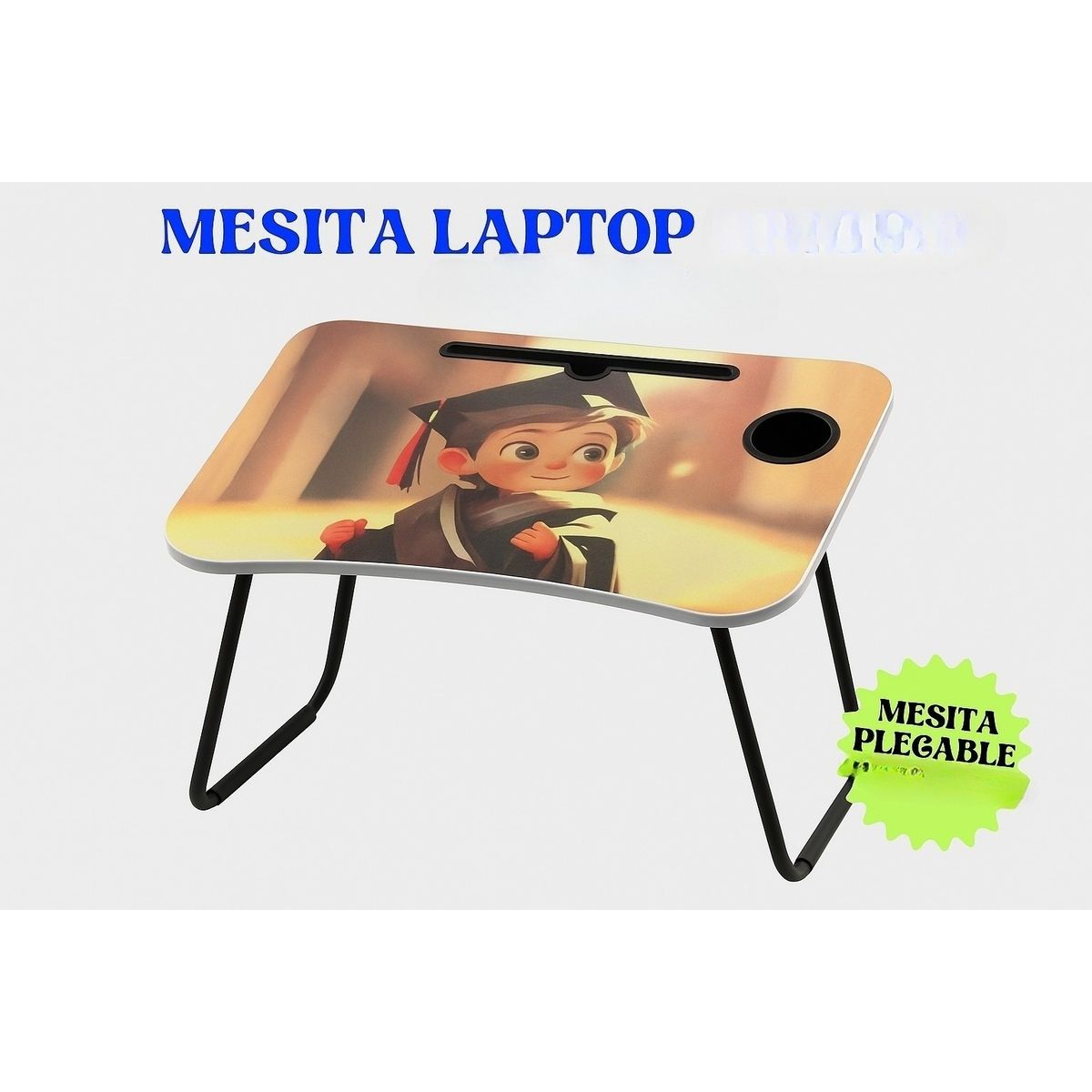 GENERICO - MESA PLEGABLE MULTIFUNCIÓN ERGONÓMICA PARA LAPTOP Y BANDEJA DE CAMA