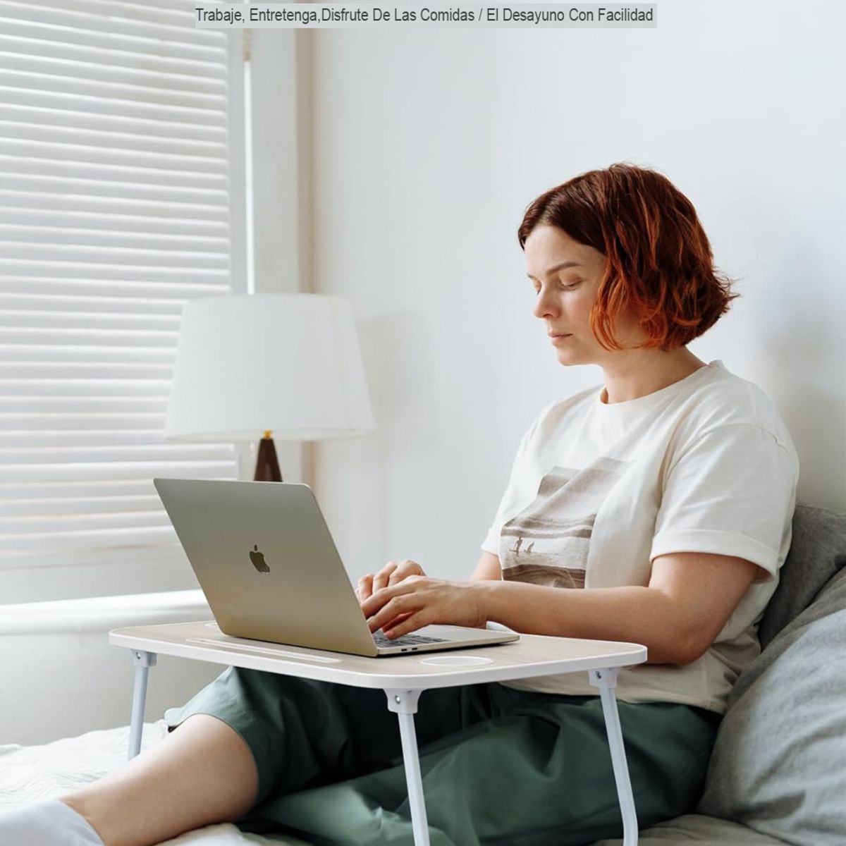 GENERICO - MESA PLEGABLE MULTIFUNCIÓN ERGONÓMICA PARA LAPTOP Y BANDEJA DE CAMA