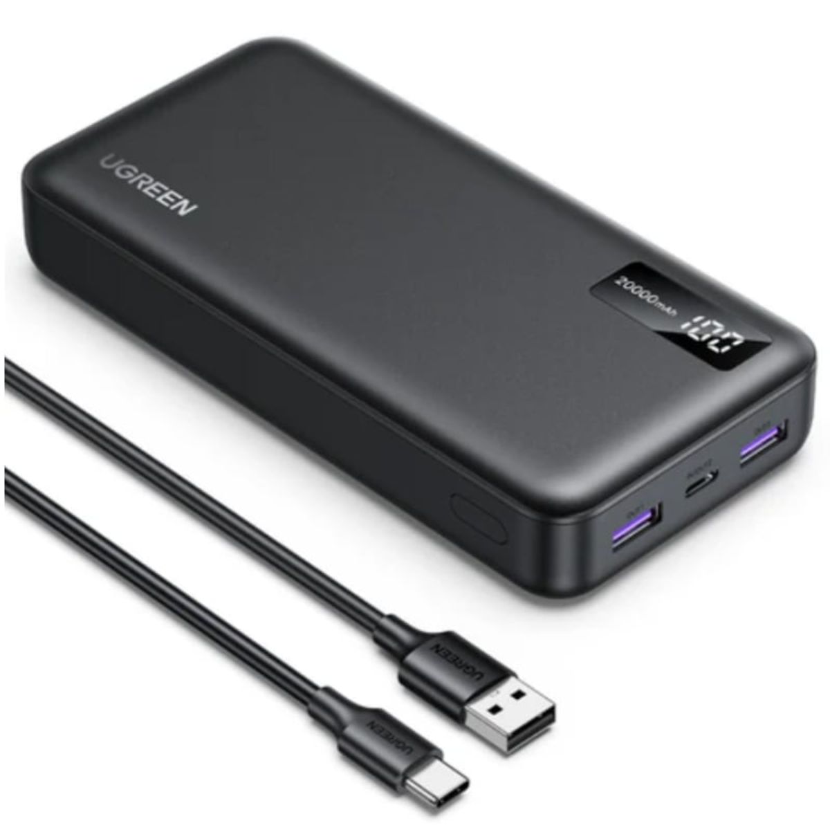 UGREEN - Power Bank  20000 mah UGREEN Carga Rápida 22W Tipo C 2 USB