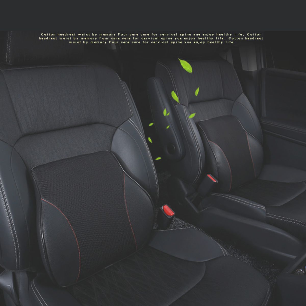 CARJOLLITY - Reposacabezas cojín lumbar ergonómico de lujo auto camioneta