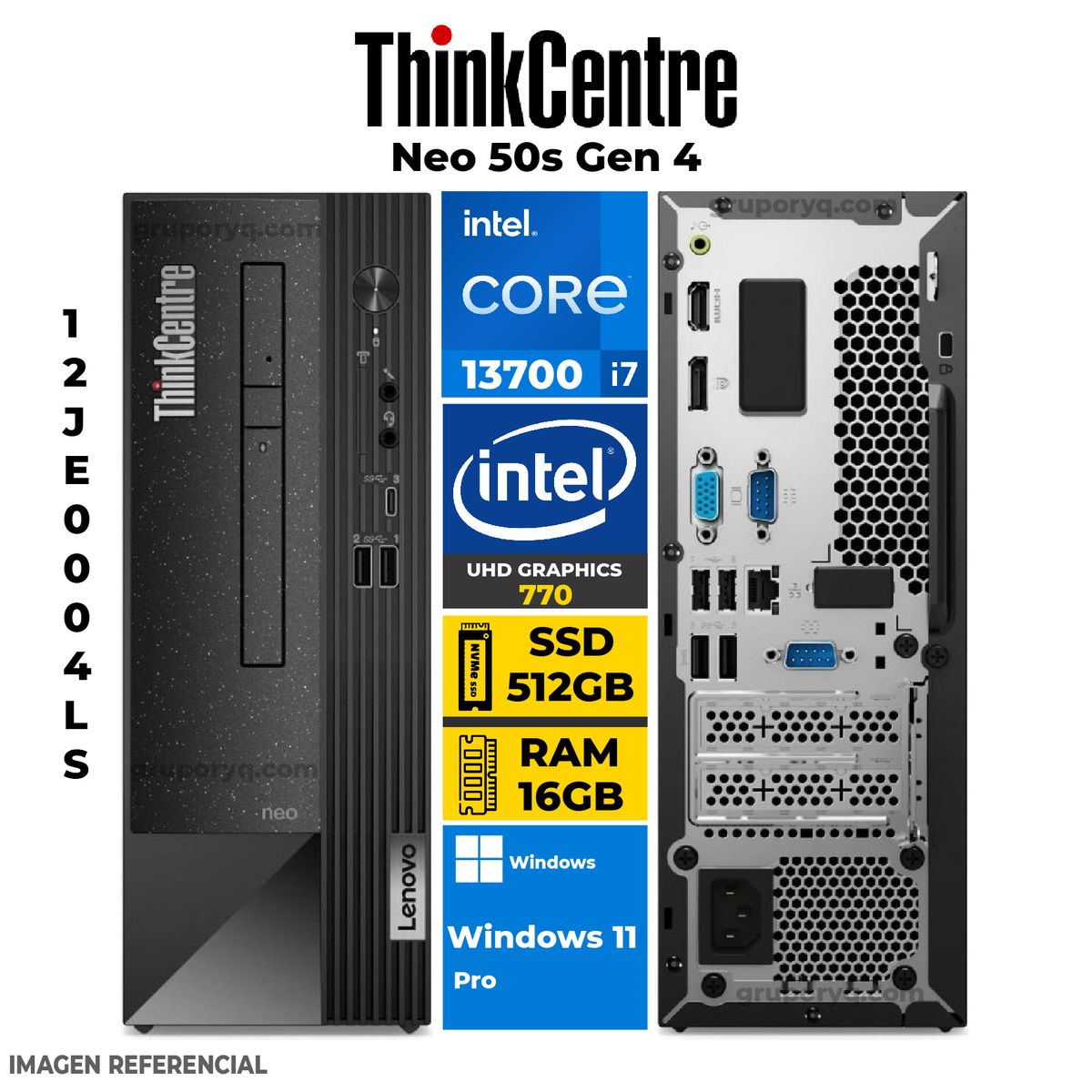LENOVO - PC Escritorio LENOVO TINKCENTRE i7-13700 16GB 512GB WINDOWS 11 Pro