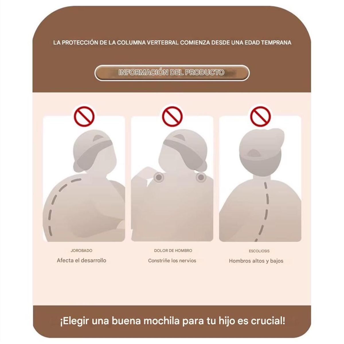 GENERICO - Mochila Escolar Capibara Multifuncional Impermeable T Oficio Rosado