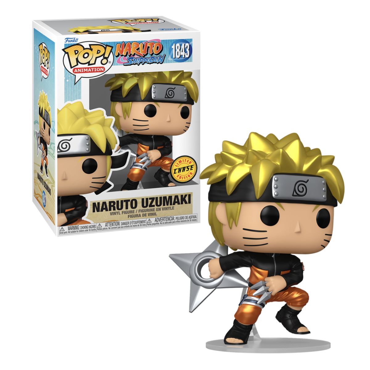 FUNKO - Naruto con Shuriken Chase Funko Pop 1843 Naruto Shippuden