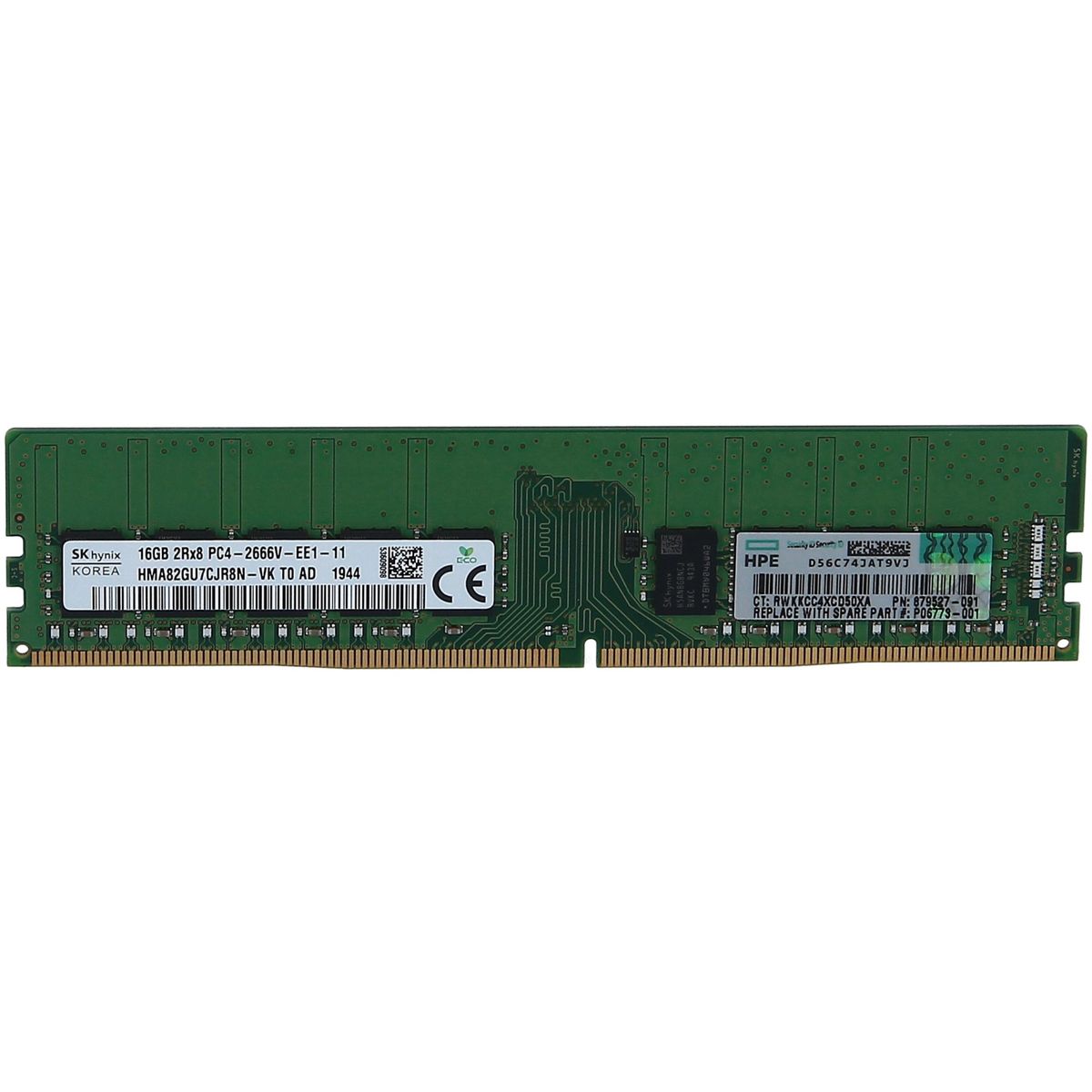 HP - HPE Memoria Proliant 16GB DDR4 2666MHz PC4-21300 UDIMM 12V 879507-B21