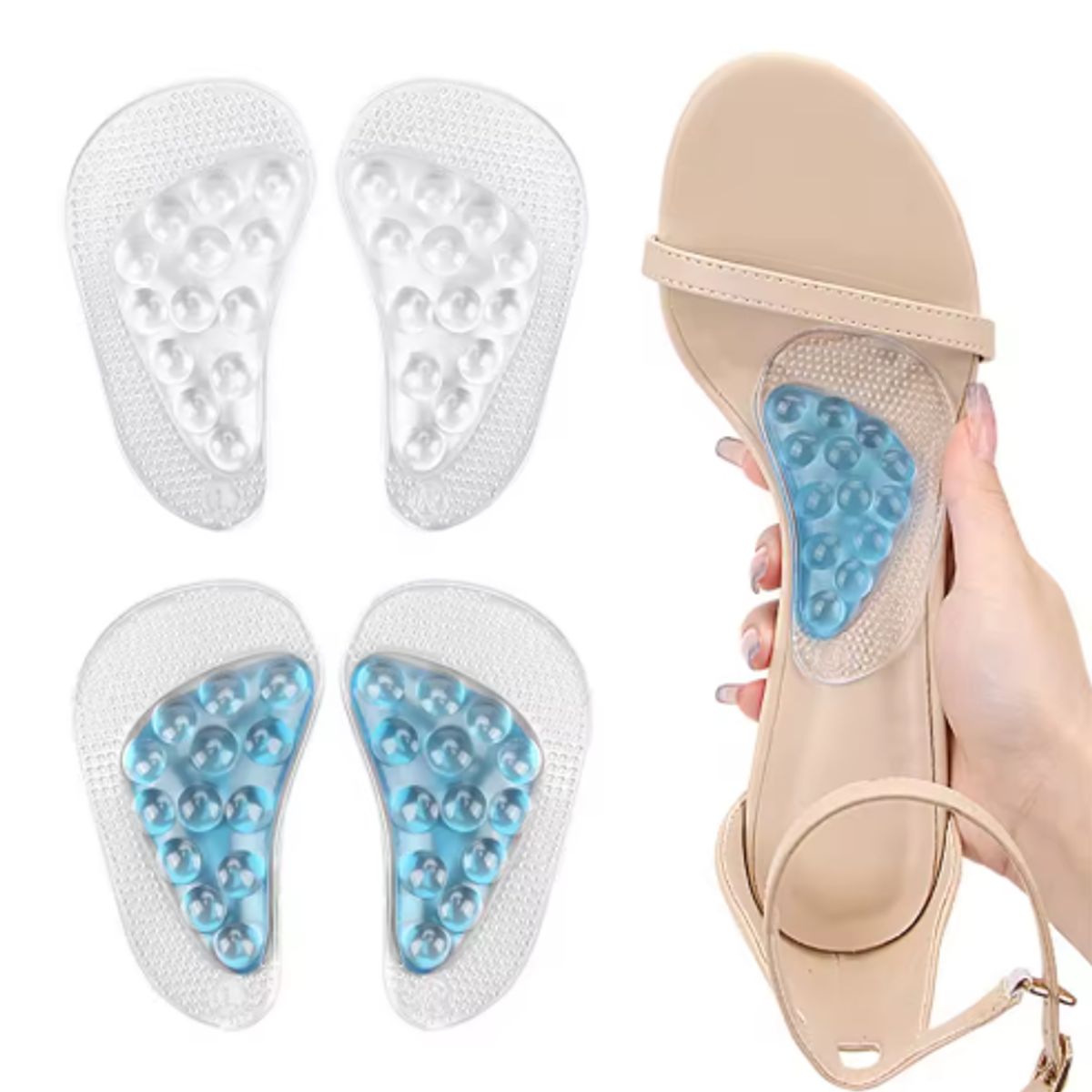 GENERICO - Plantilla almohadilla de gel para arco pie ortopédico