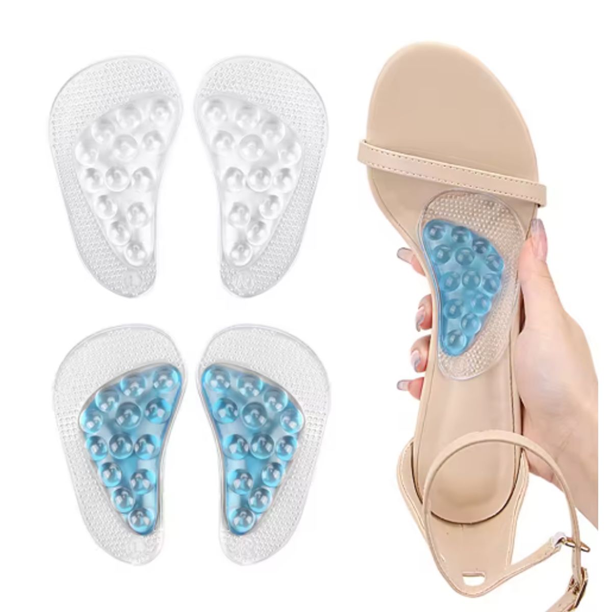 GENERICO - Plantilla almohadilla de gel para arco pie ortopédico