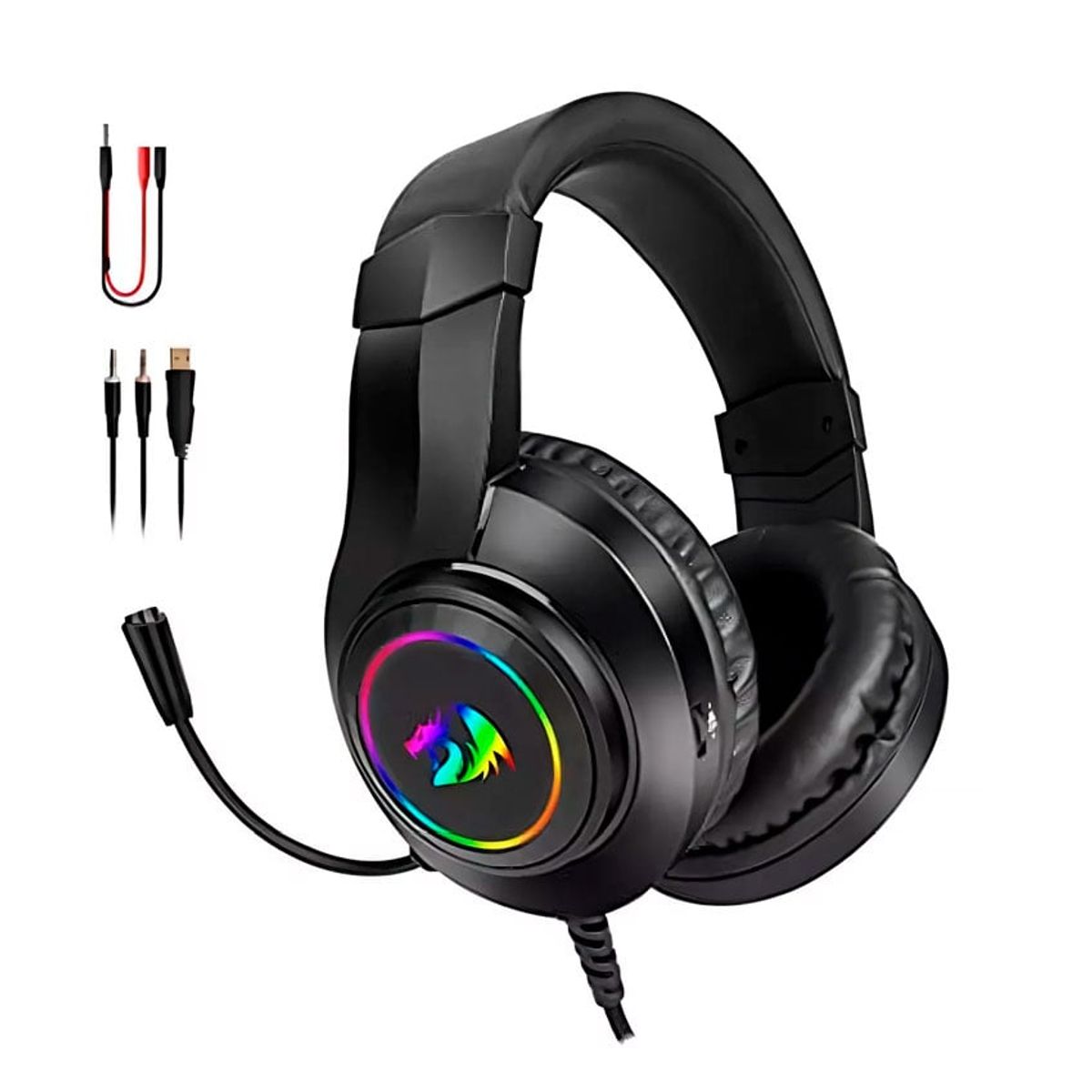 REDRAGON - Auriculares Redragon Hylas H260-RGB  Sonido Envolvente con Micrófono