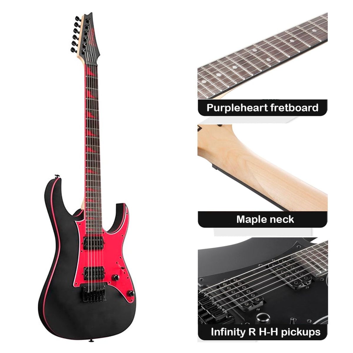 IBANEZ - GIO GRG131DX BLACK FLAT - MARSHALL 10W