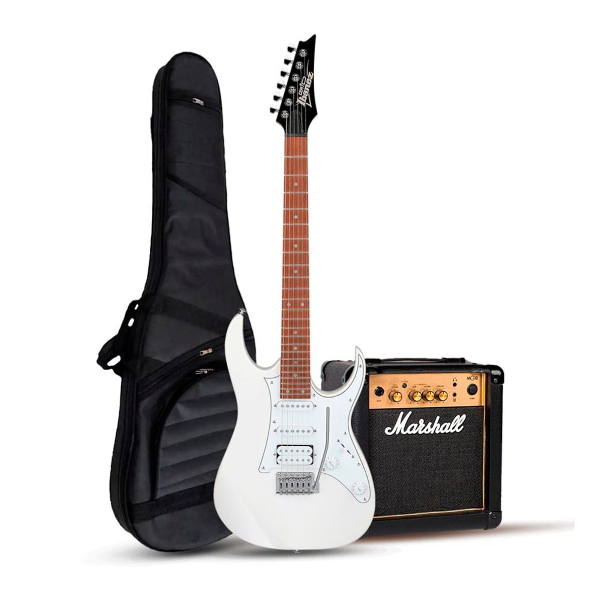IBANEZ - GIO GRG140 WHITE - MARSHALL 10W