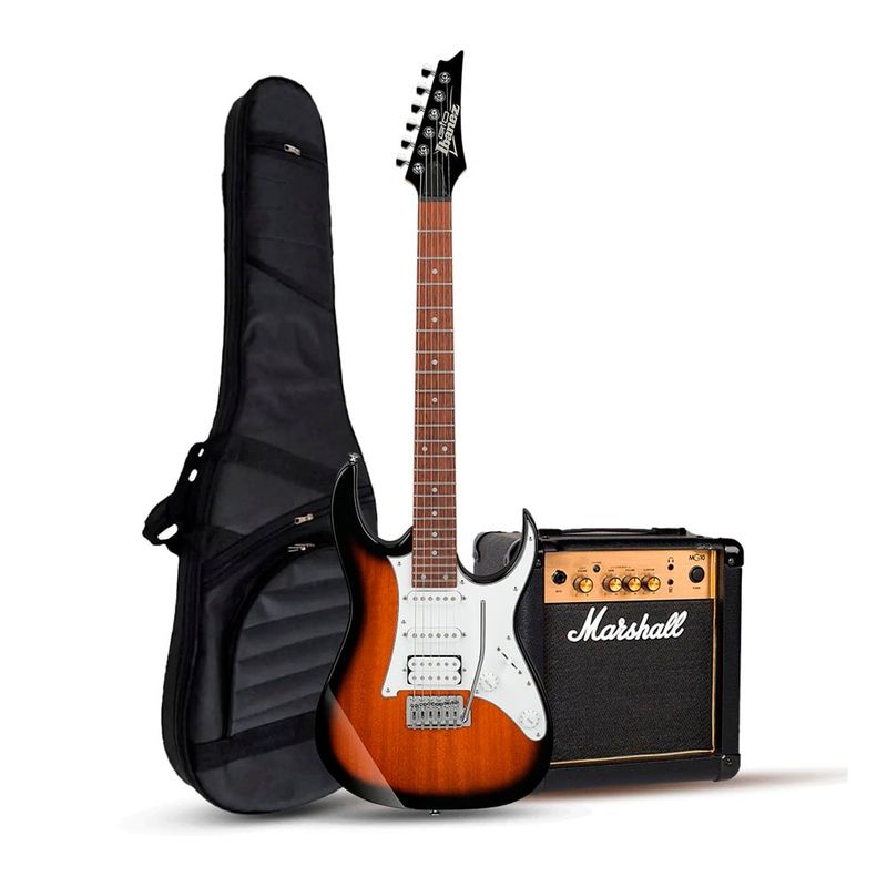 IBANEZ - GIO GRG140 SUNBURST- MARSHALL 10W