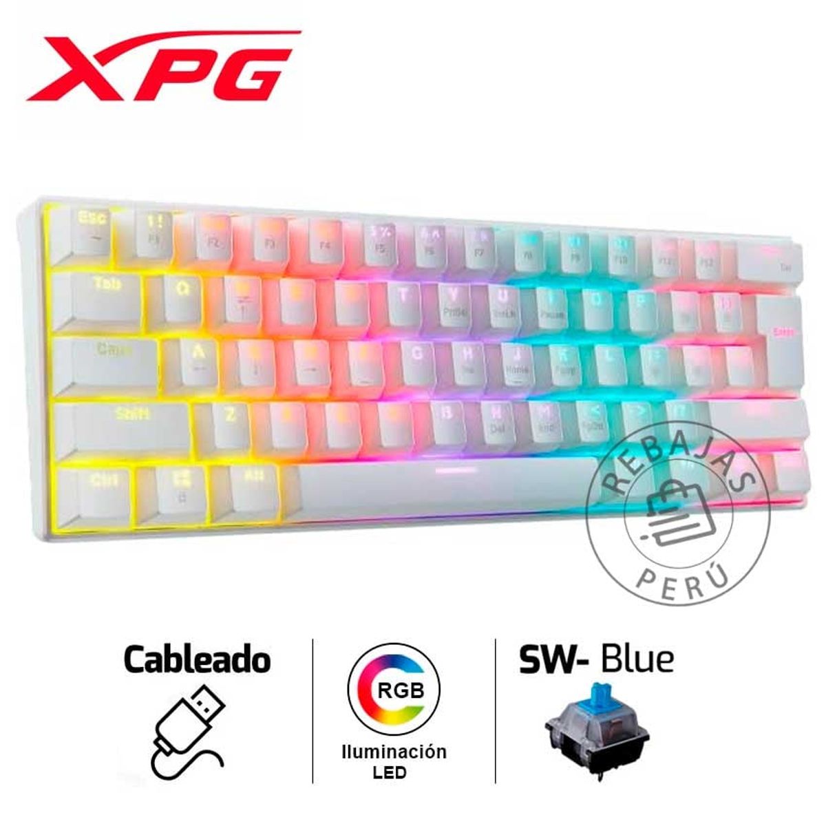 XPG - Teclado XPG Summoner Mini 60% RGB Mecánico con Interruptores Outemu