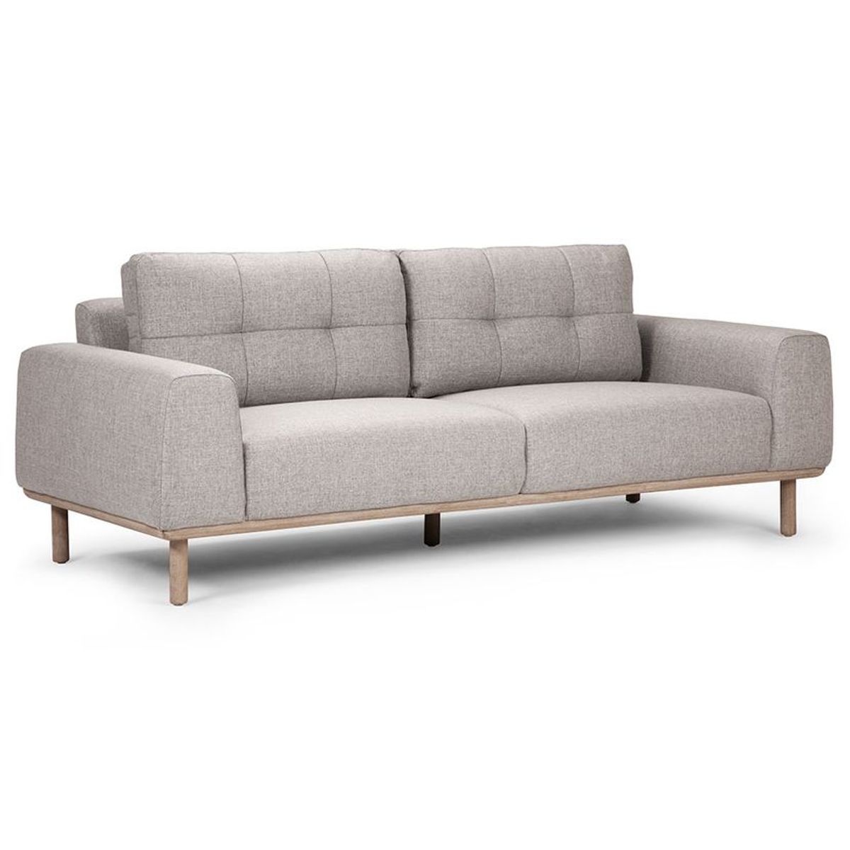 ROSEN - SOFA ROSEN  BIADA TELA  3 CUERPOS GRIS PERLA