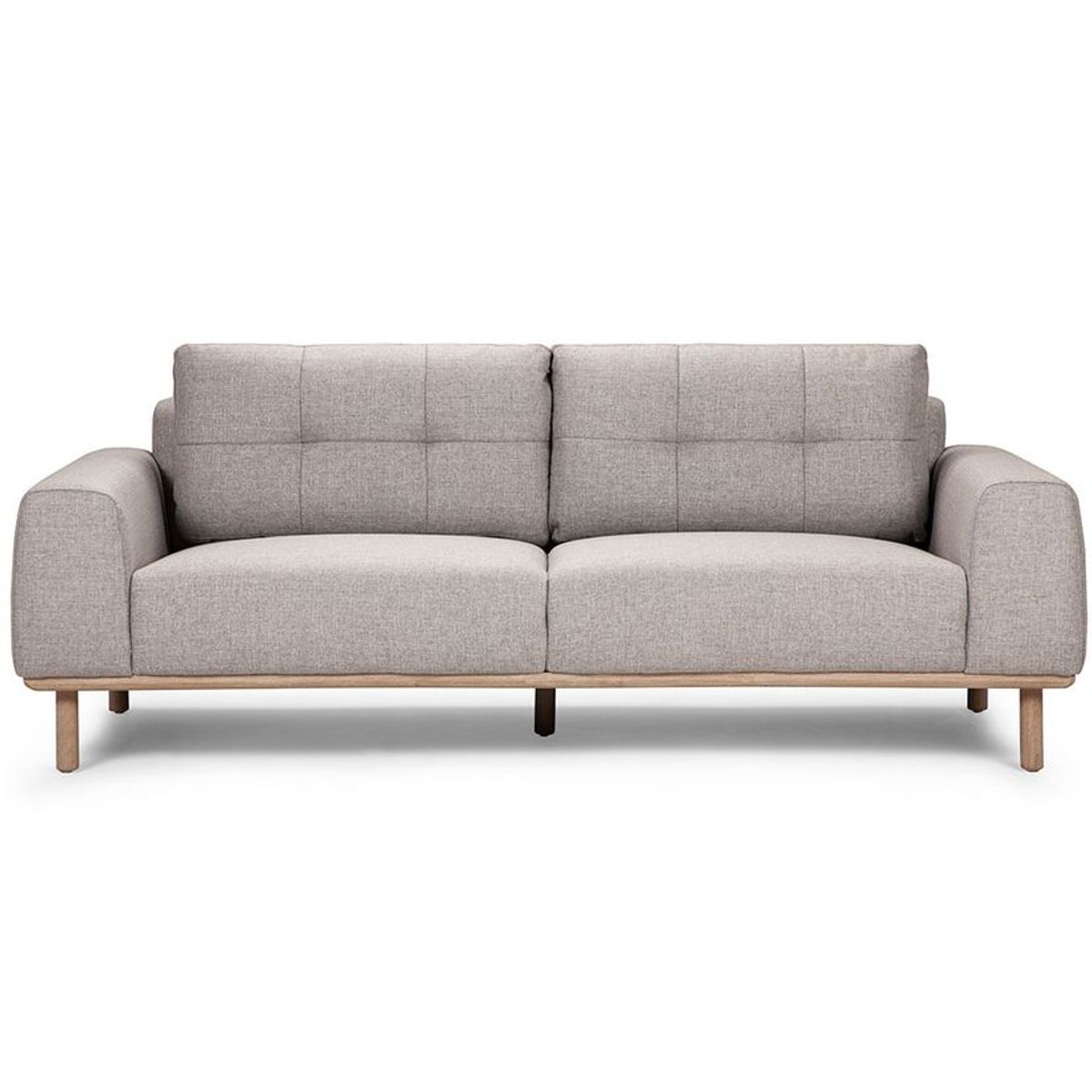 ROSEN - SOFA ROSEN  BIADA TELA  3 CUERPOS GRIS PERLA