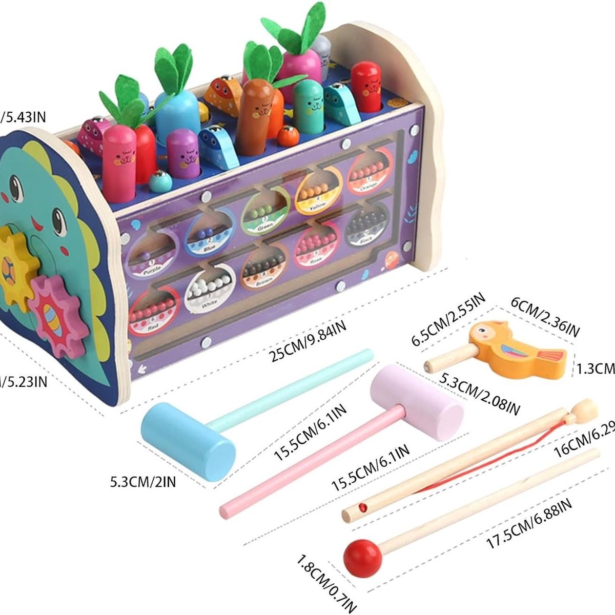 GENERICO - Dino Xilófono Didáctico Multifuncional 6 en 1