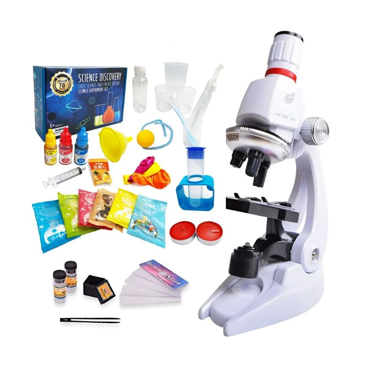 GENERICO - Pack Laboratorio de Experimentos con Microscopio para Niños