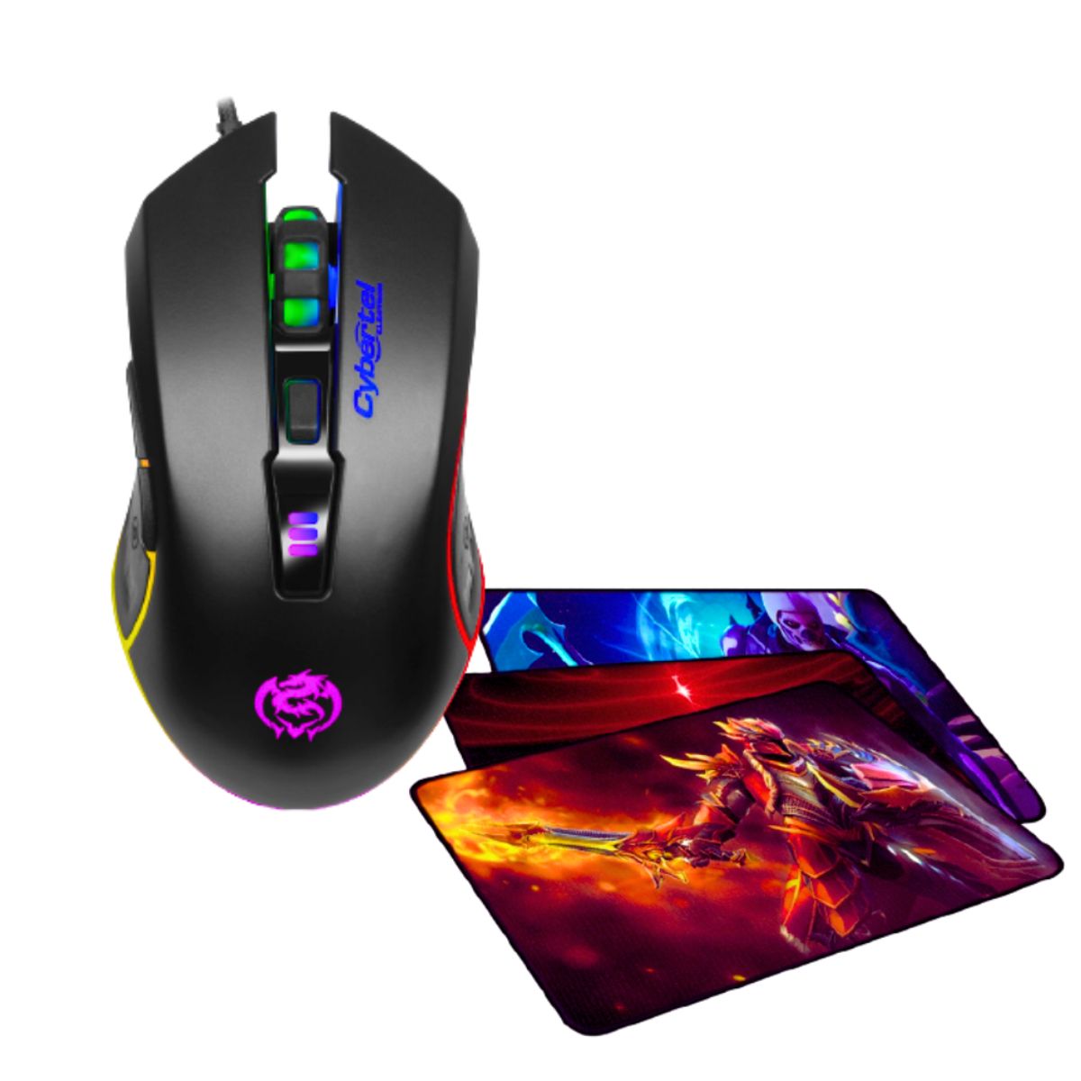 ENKORE - Kit Gamer 3 En 1: Teclado Gamer Bravio + Mouse Elektron +pad