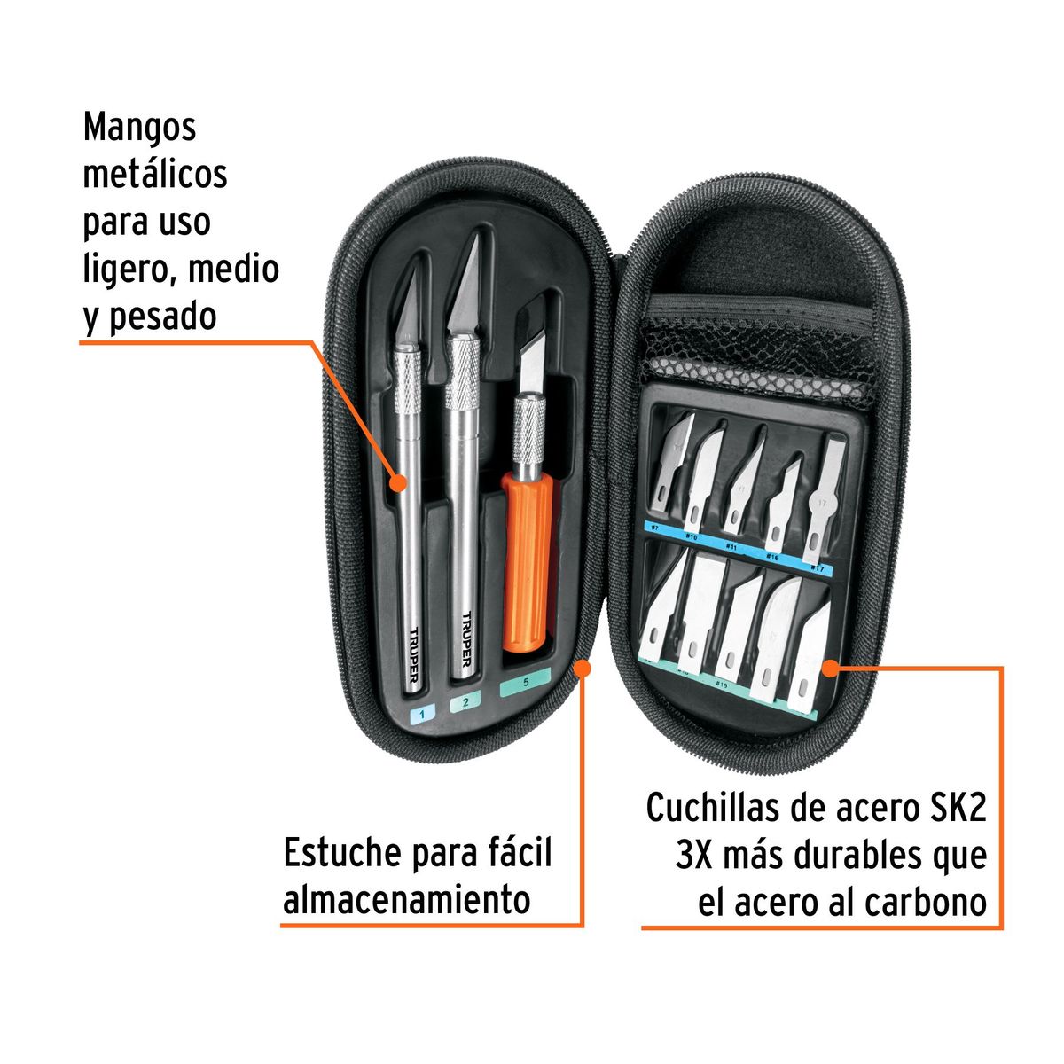 TRUPER - Cuchilla Cutter de Precisión Profesional Juego 17512 Truper