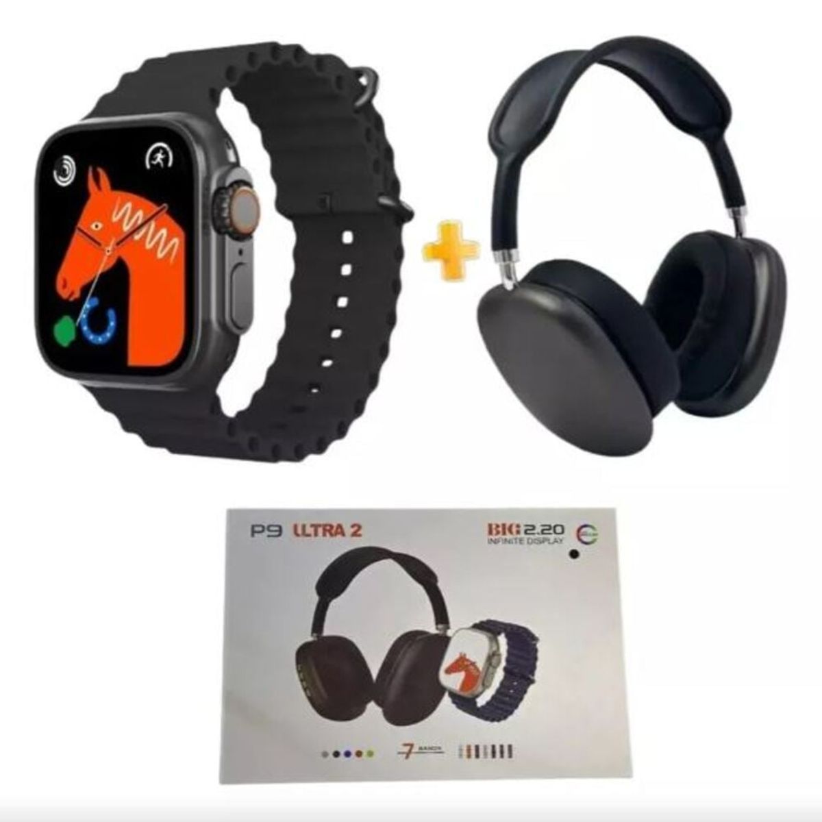 GENERICO - Smartwatch P9 Ultra 2 con  Audifonos y  7 Colores De Correas