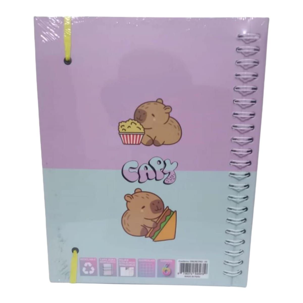 GENERICO - CUADERNO CAPIBARA  A4 ANILLADO 150 HOJAS
