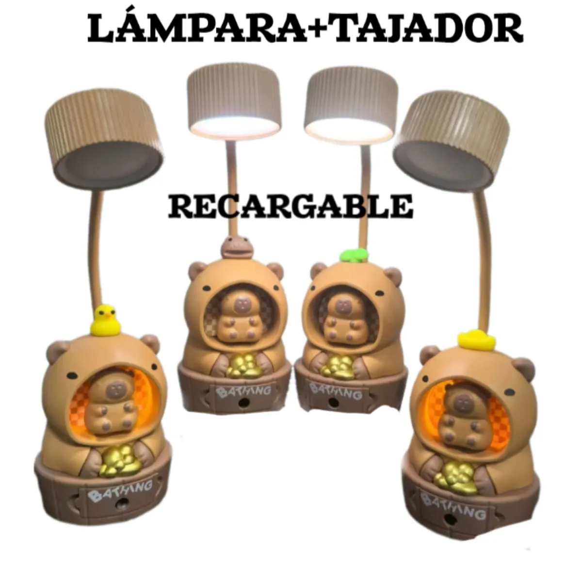 OEM - 2 LÁMPARAS CAPIBARA + TAJADOR / UNISEX  RECARGABLE