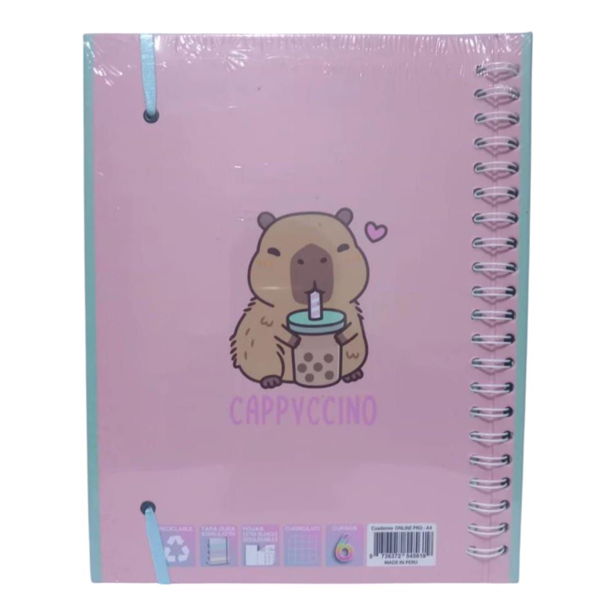 GENERICO - CUADERNO CAPIBARA  A4 ANILLADO 150 HOJAS